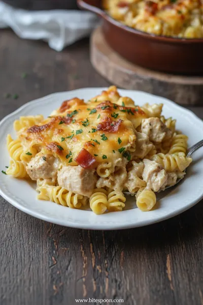 Chicken Pasta Casserole Recipe - ready to serve