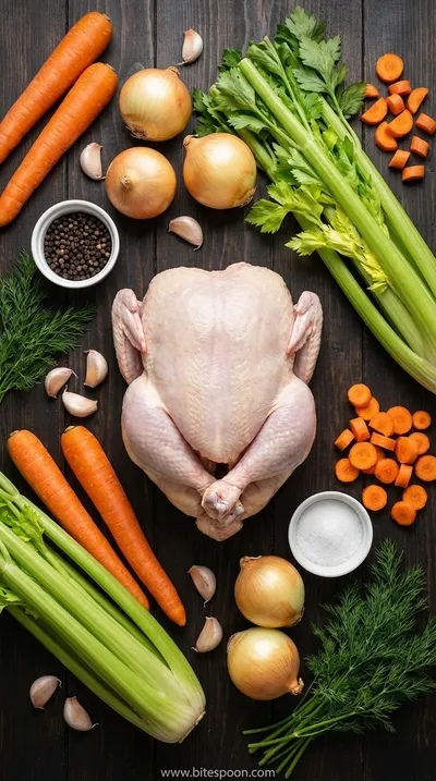 The Best Chicken Soup Recipe You'll Ever Eat - ingredients preparation