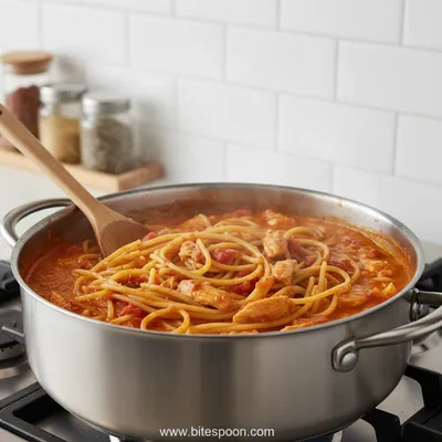Quick and Easy Chicken Spaghetti - ingredients preparation