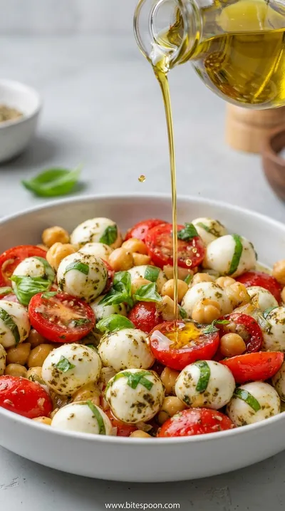 Chickpea Caprese Salad: Fresh & Easy Recipe - cooking process