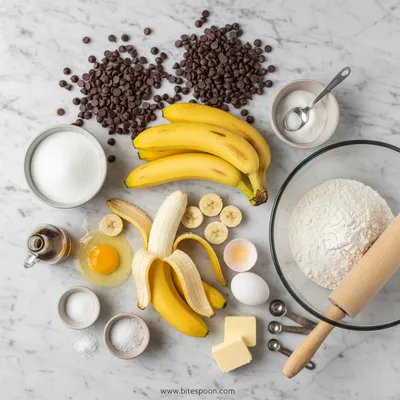Chocolate Chip Banana Bread - cooking process