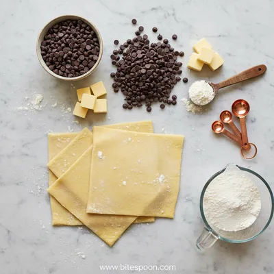 Easy Homemade Chocolate Croissants - cooking process