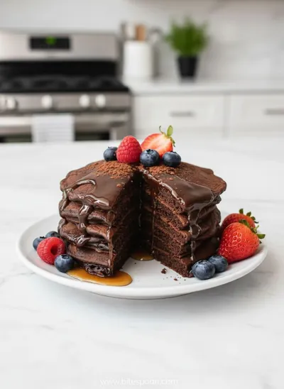 Chocolate Pancakes – Amazing Quick & Easy Recipe - ready to serve