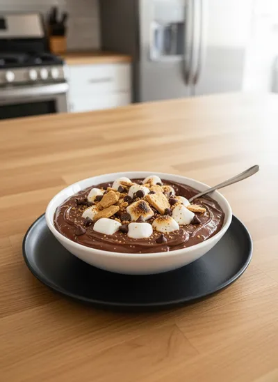 Chocolate Protein S’mores Bowl