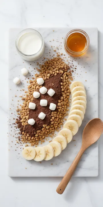Chocolate Protein S’mores Bowl - cooking process