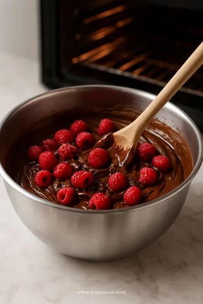 Chocolate Raspberry Cake - ingredients preparation