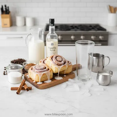 Cinnamon Roll Frappuccino Recipe - cooking process