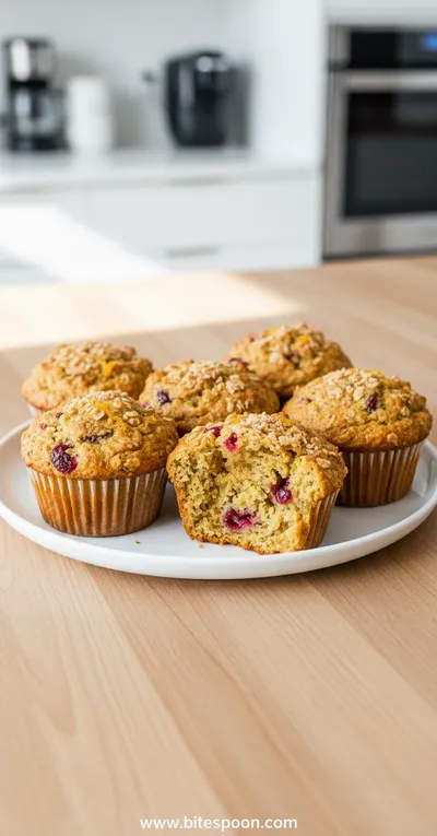Cranberry Orange Oatmeal Muffins