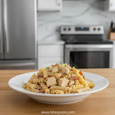 Creamy Chicken Turkey Bacon Ranch Pasta