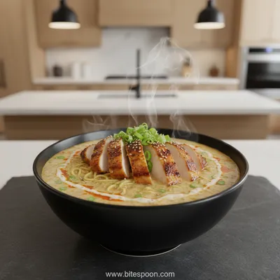 Creamy Garlic Chicken Ramen
