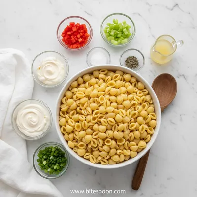 Creamy Macaroni Salad Recipe - cooking process