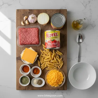 Creamy Rotel Pasta With Ground Beef - cooking process