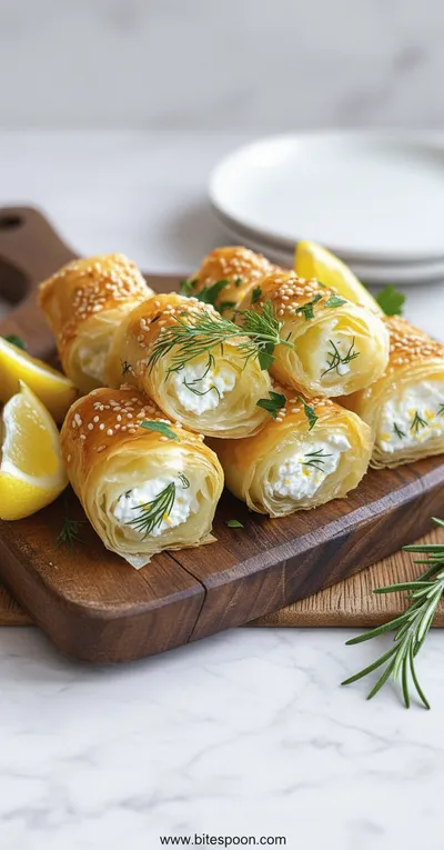 Crispy Feta Rolls – Oven‑Baked Snack