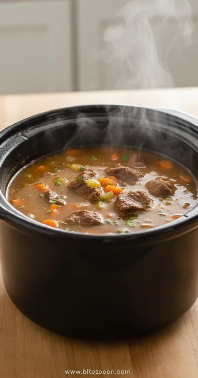 Cozy Crockpot Soup Recipes: Easy Slow Cooker Meals - cooking process