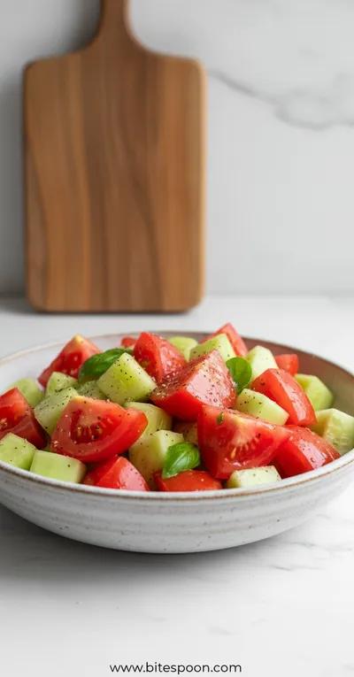 Cucumber and Tomato Salad – Fresh Easy Snack