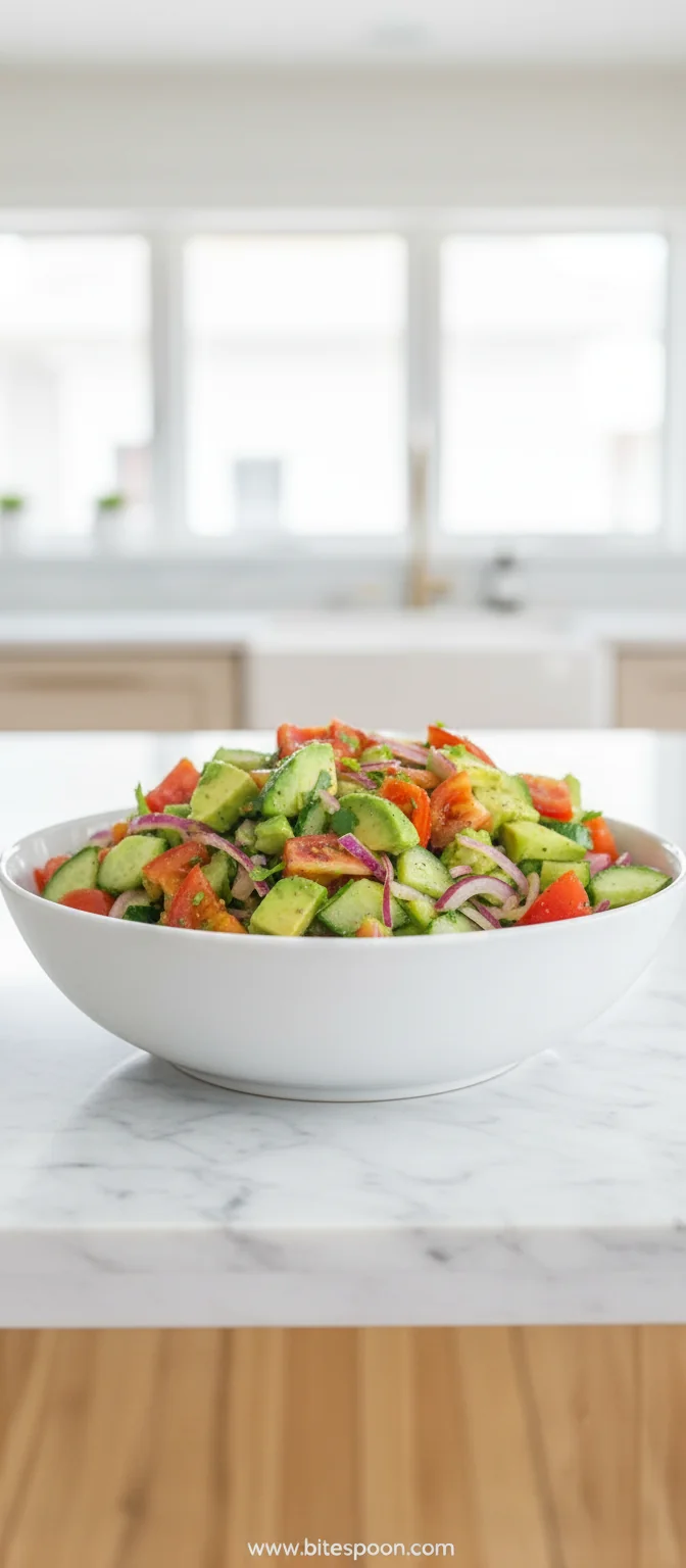 Cucumber Tomato Avocado Salad