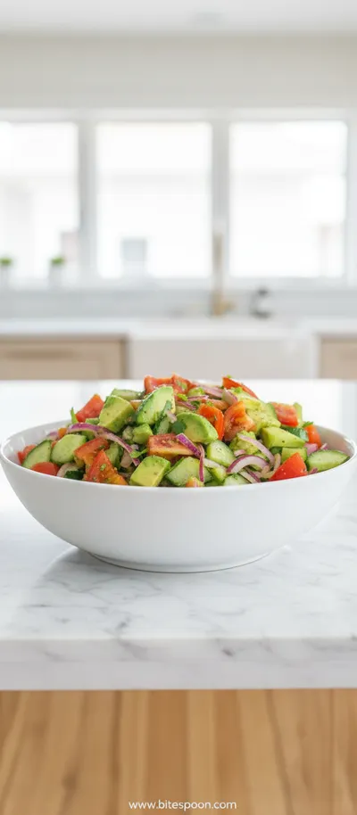 Cucumber Tomato Avocado Salad