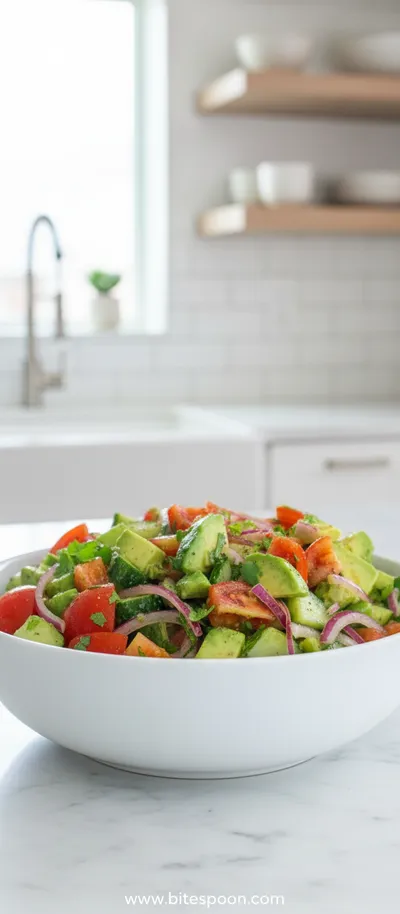 Cucumber Tomato Avocado Salad