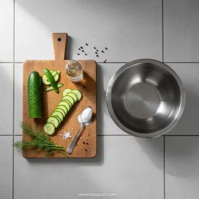 Cucumber Vinegar Salad – Easy Swedish-Style Recipe - cooking process