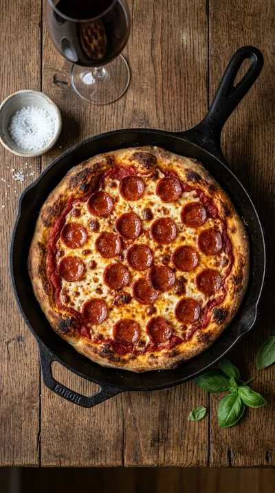Cast Iron Sourdough Discard Pizza – Quick No‑Proof Crust - cooking process