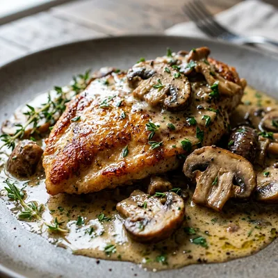 Skillet Chicken and Mushroom Sauce - ingredients preparation
