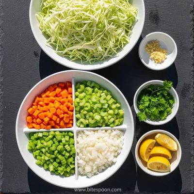 Detox Cabbage Soup Recipe - ingredients preparation