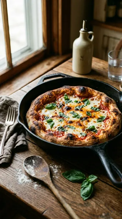 Sourdough Pizza: Crispy Cast Iron Crust