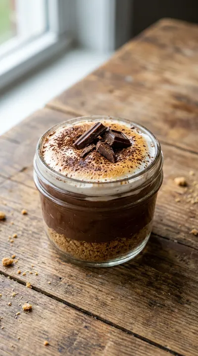 No Bake Smores Pudding Cups - cooking process