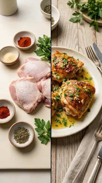 Oven Baked Chicken Thighs – Quick & Easy Recipe - ready to serve