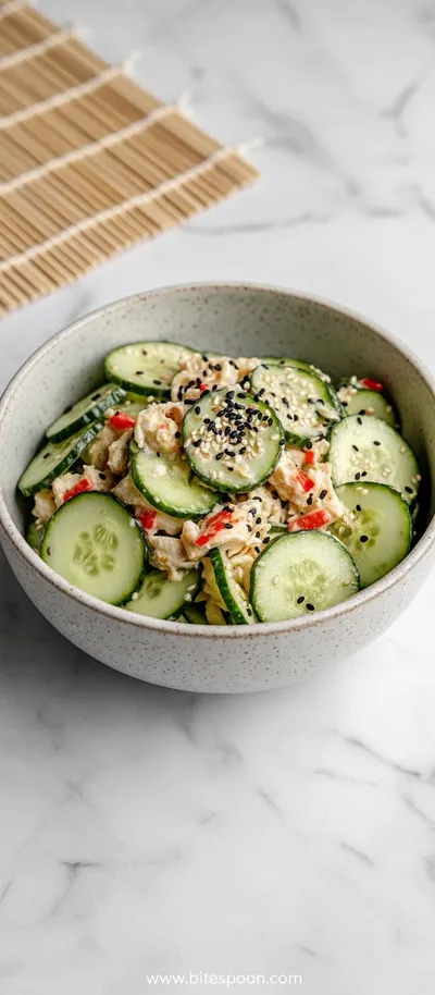 Easy California Roll Cucumber Salad
