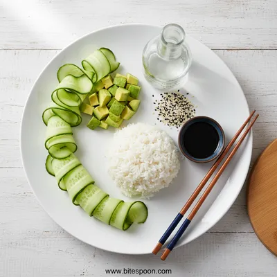 Easy California Roll Cucumber Salad - cooking process