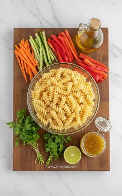 Ensalada De Fideos – Quick Noodle Salad - cooking process