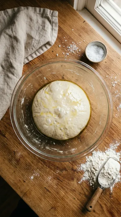 Quick Sourdough Pizza Dough – Easy Homemade Crust - cooking process
