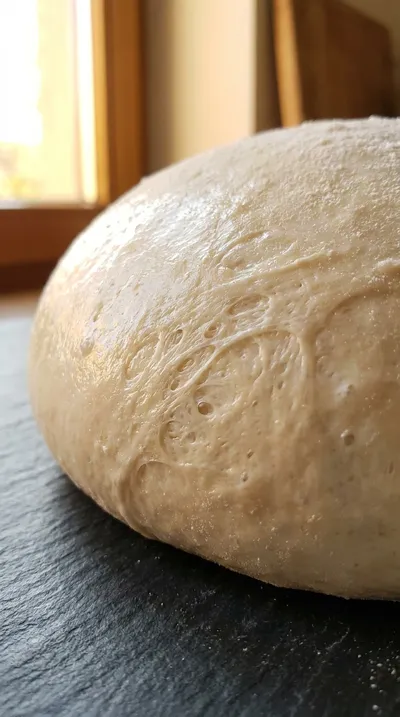 Same Day Sourdough Pizza Dough - ingredients preparation