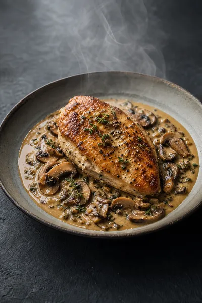 Skillet Chicken and Mushroom Sauce
