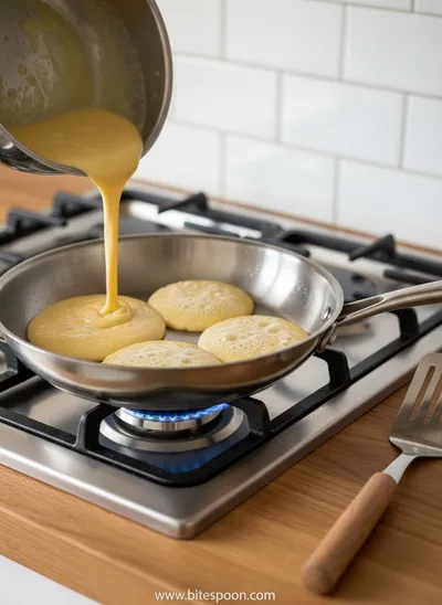 Fluffy Pancake Recipe - cooking process