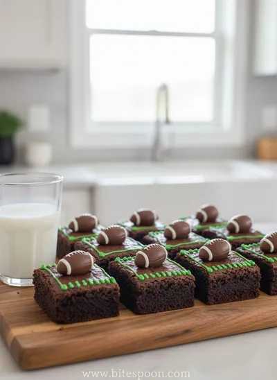Football Brownies – Fudgy Game Day Treat - ready to serve
