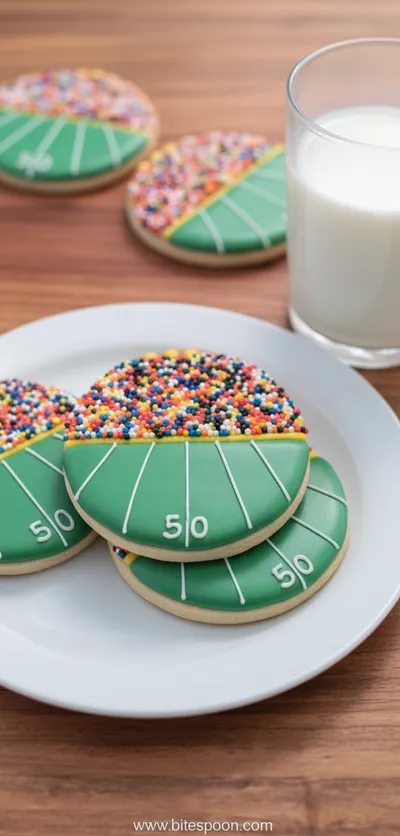 Football Stadium Sugar Cookies Recipe - ready to serve