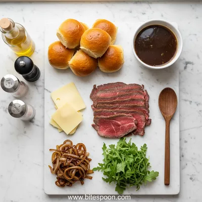 Easy French Dip Sliders – Quick Party Snack - cooking process