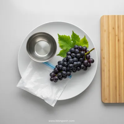 Frozen Grapes – Simple Sweet Snack - cooking process