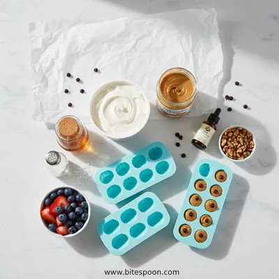 Frozen Greek Yogurt Peanut Butter Bites - cooking process