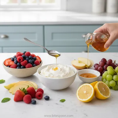 Easy Fruit Dip - cooking process