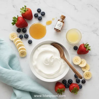 Easy Healthy Fruit Dip - cooking process