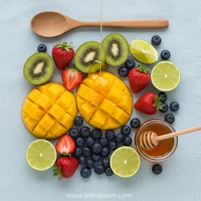 Fruit Salad with Honey Lime Dressing - cooking process