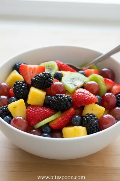 Fruit Salad with Honey Lime Dressing