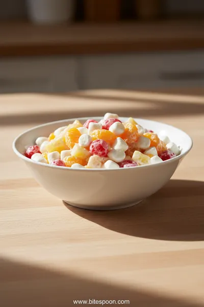 Fruit Salad with Sour Cream and Marshmallows