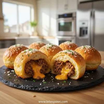Garlic Parmesan Cheeseburger Bombs – Quick & Easy Snack
