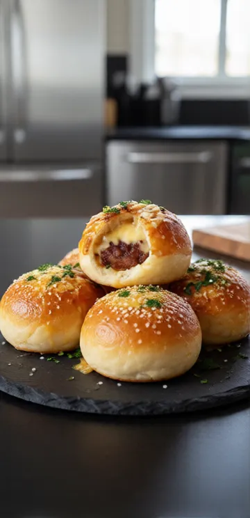 Garlic Parmesan Cheeseburger Bombs – Game Day Snack