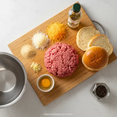 Garlic Parmesan Cheeseburger Bombs – Quick & Easy Snack - ingredients preparation
