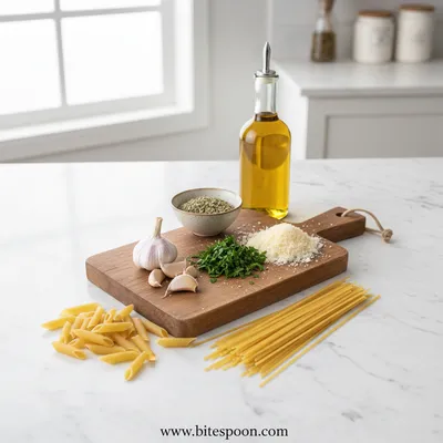 Garlic Parmesan Pasta – Quick & Easy Recipe - cooking process